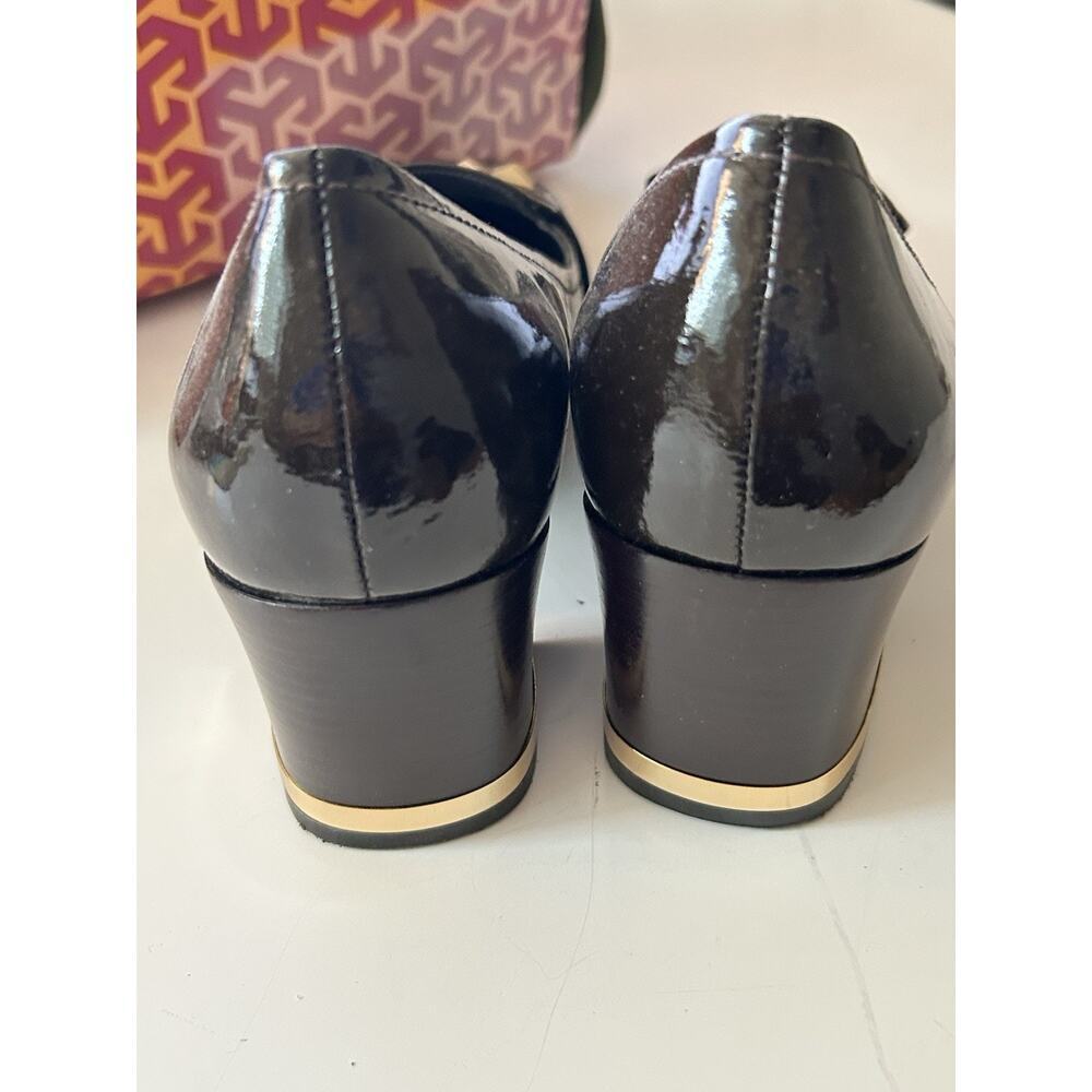 Tory Burch Two Inch Heels Dark Brow Parent Leather Size 8.5 Retails $325 - Picture 5 of 10